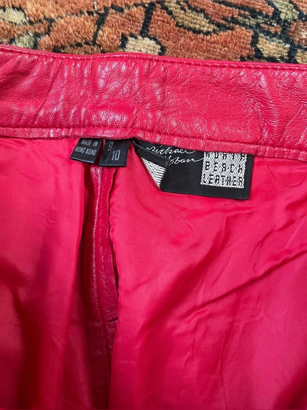 Insane Vintage North Beach Leather Red Hot Leather Pants - Picture 3 of 4
